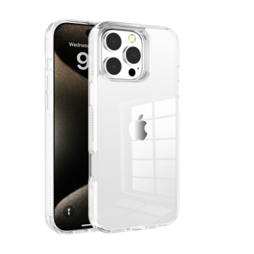 Cover anti ingiallimento rigida trasparente con texture antiscivolo