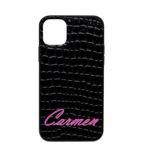 Cover effetto coccodrillo con nome personalizzabile